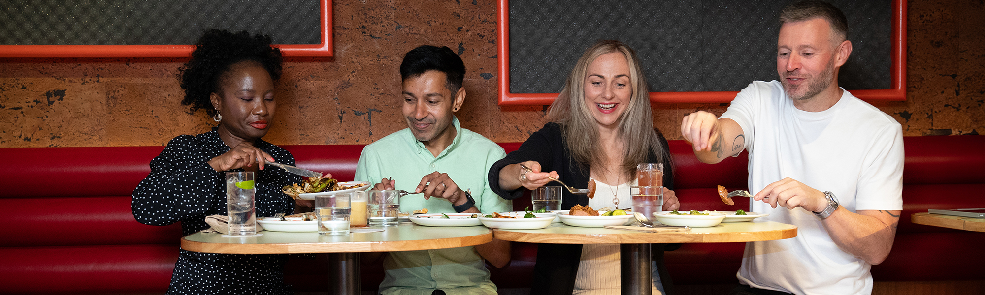 Group of people eating